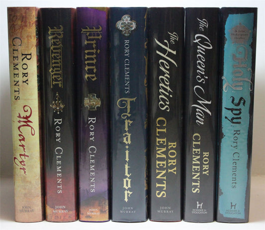 Martyr, Revenger, Prince, Traitor, The Heretics, The Queen's Man & Holy Spy - set of 7 books (John Shakespeare series)